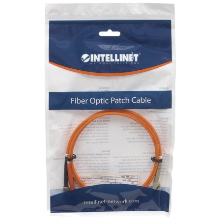 Intellinet 3.0m lc-st m/m cable de fibra óptica e infiniband 3 m naranja