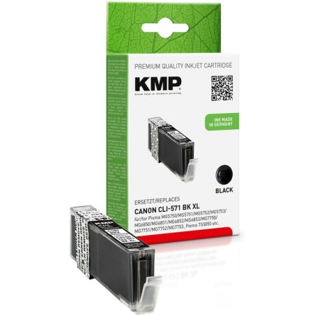 Kmp cartucho canon cli571 bk xl negro 425 s. c107bkx compatible