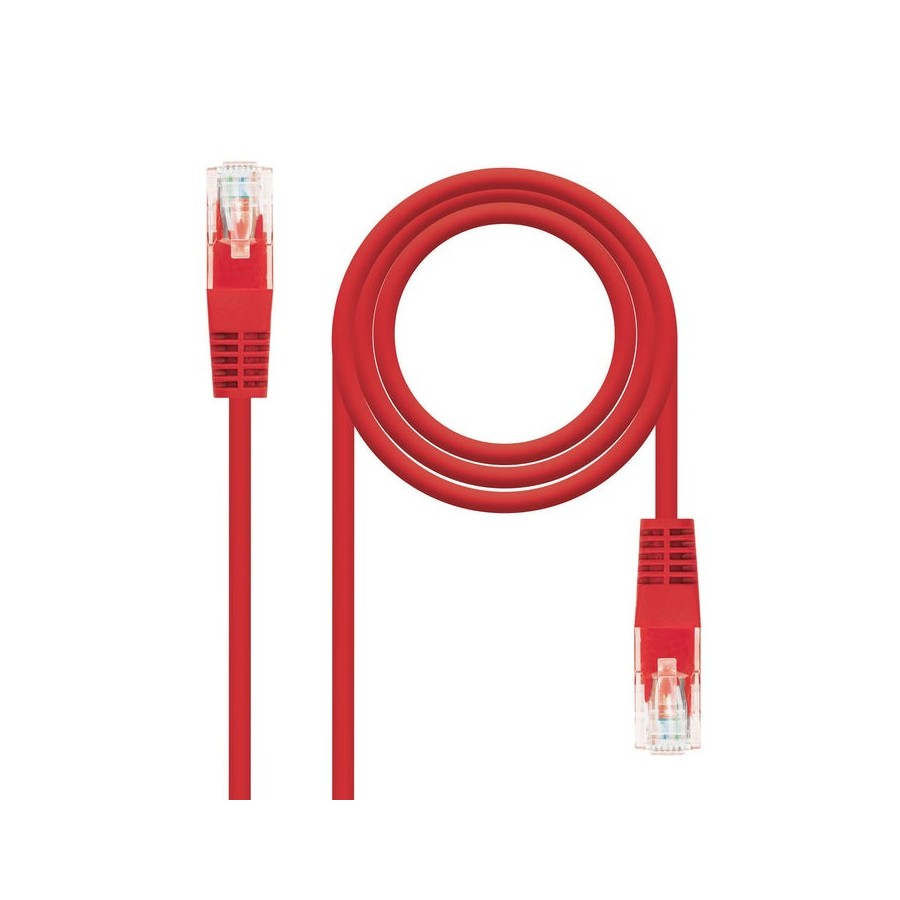 Nanocable cable de red rj45 cat.6 utp awg24 1m - rojo
