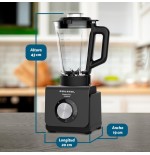 Batidora de vaso grunkel bat-2000masterpro 2000w 5 velocidades capacidad 1.5l