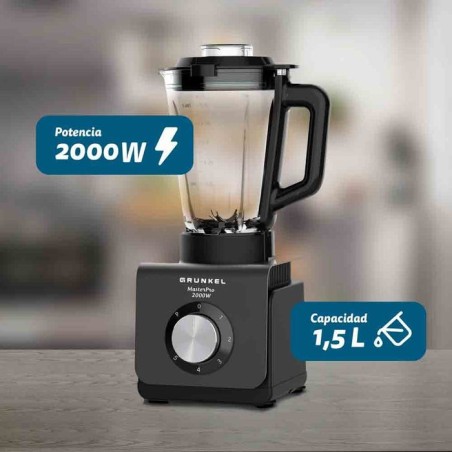 Batidora de vaso grunkel bat-2000masterpro 2000w 5 velocidades capacidad 1.5l