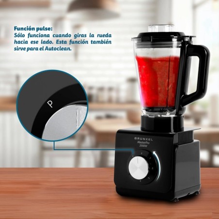 Batidora de vaso grunkel bat-2000masterpro 2000w 5 velocidades capacidad 1.5l