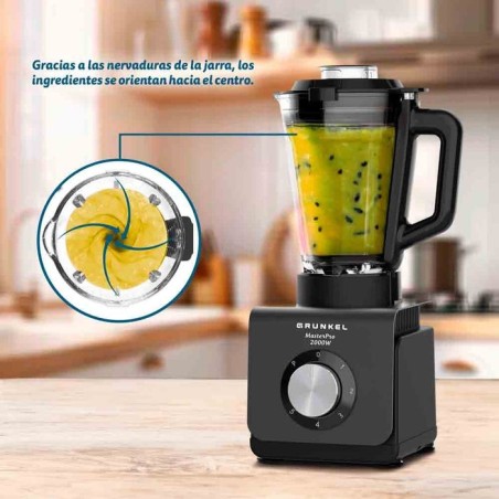 Batidora de vaso grunkel bat-2000masterpro 2000w 5 velocidades capacidad 1.5l