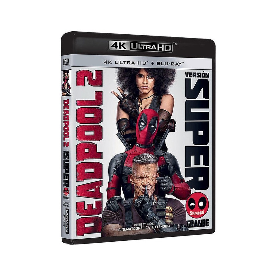 Pelicula deadpool 2 (versión super grande) (4k uhd) - bd blu-ray