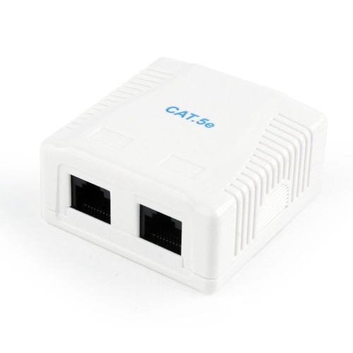 Gembird roseta ncac-2u5e-01 cat5e utp 2 puertos surface mount box