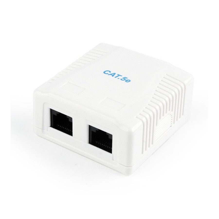 Gembird roseta ncac-2u5e-01 cat5e utp 2 puertos surface mount box