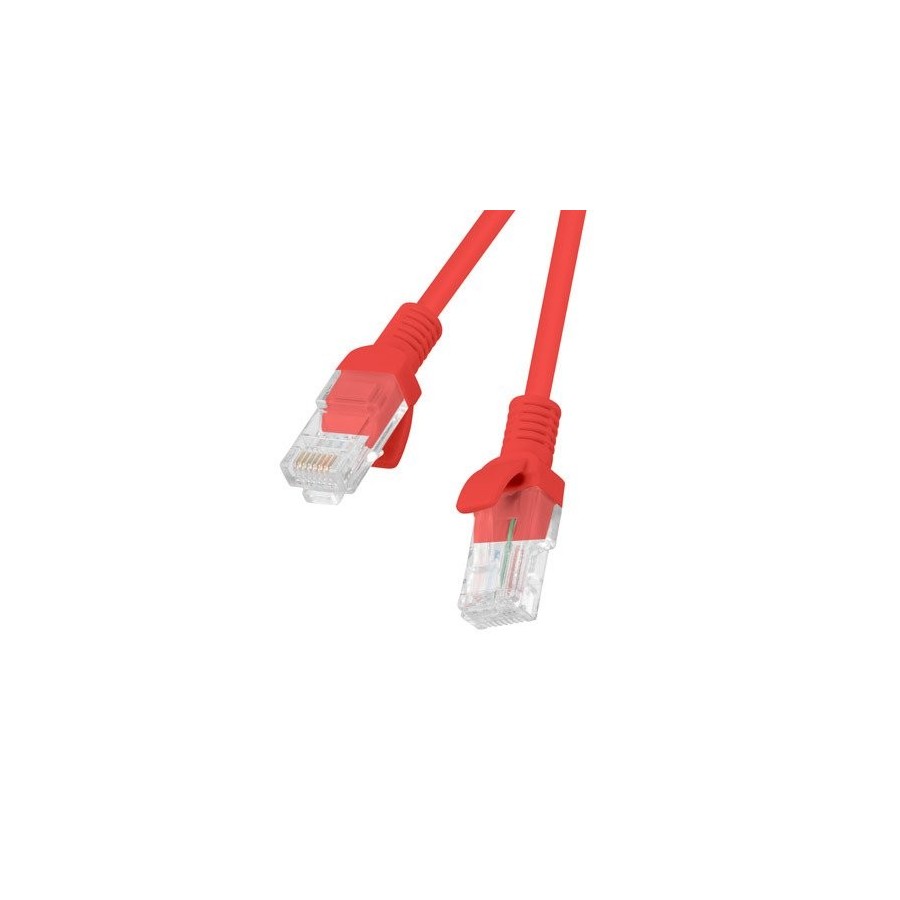 Pack 10 lanberg cable de red rj45 cat. 5e utp 0.25m rojo 10-pack pcu5-20cc-0025-r