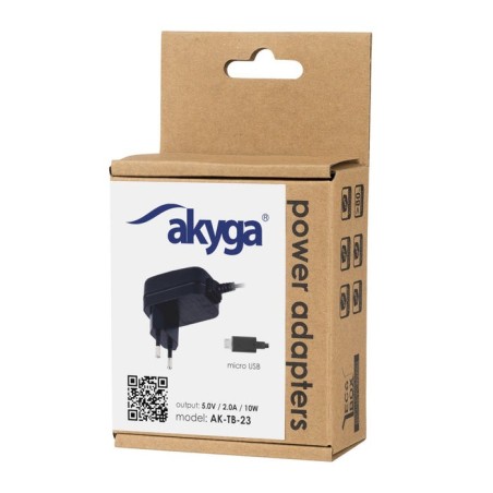 Akyga cargador universal ak-tb-23 5.0v 2.0a 10w micro usb b 1.0m