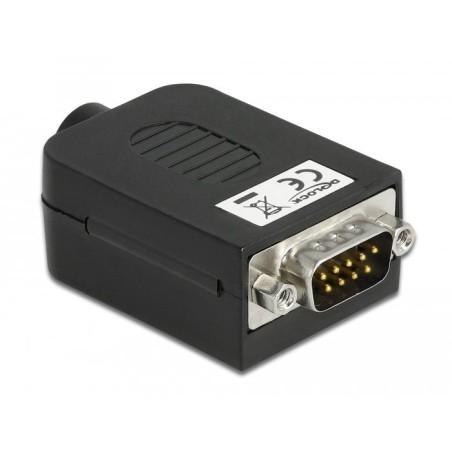 Delock 66264 adaptador d-sub de 9 pines macho al bloque de terminales 10 pines con carcasa