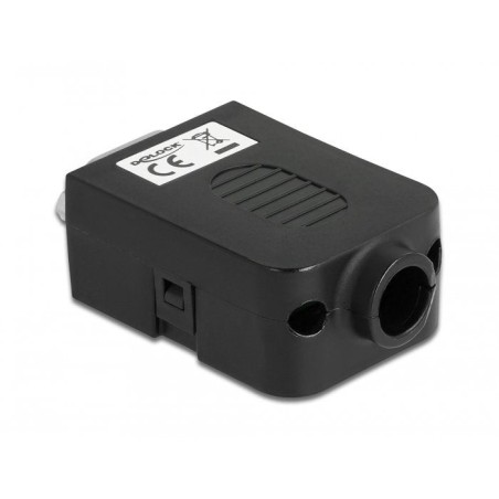 Delock 66264 adaptador d-sub de 9 pines macho al bloque de terminales 10 pines con carcasa