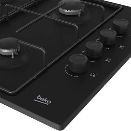 Beko hibg64120sb hobs negro integrado 60 cm encimera de gas 4 zona(s)