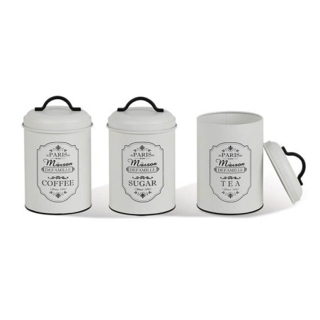 Maestro mr-1771-3cs recipiente de cocina juego de recipientes de té + café + azúcar metal