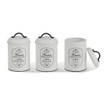 Maestro mr-1771-3cs recipiente de cocina juego de recipientes de té + café + azúcar metal