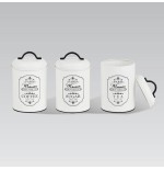 Maestro mr-1771-3cs recipiente de cocina juego de recipientes de té + café + azúcar metal