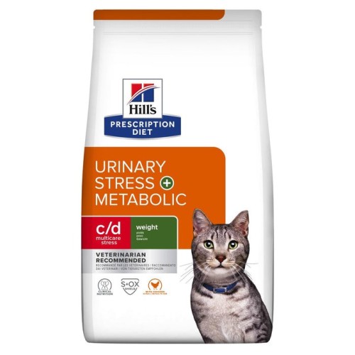 Comida seca para gatos hill's feline c/d urinary stress + metabolic  3 kg