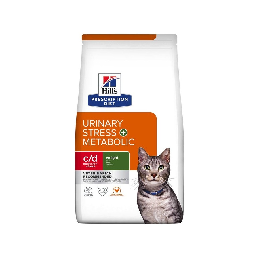 Comida seca para gatos hill's feline c/d urinary stress + metabolic  3 kg