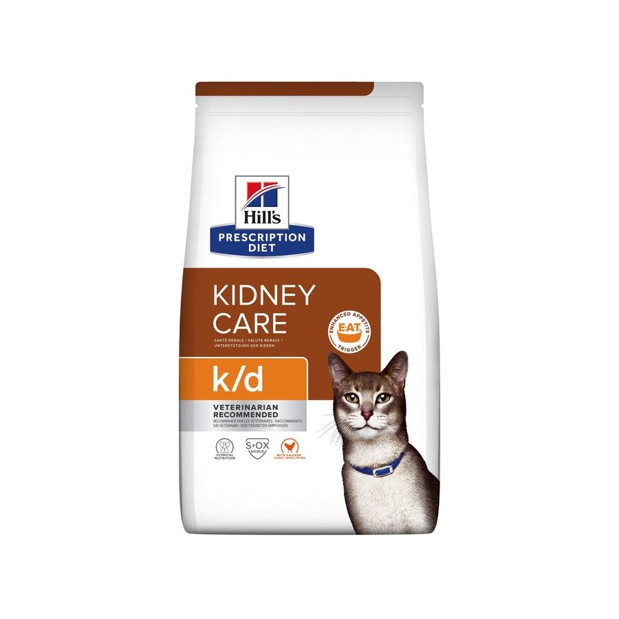 Alimento seco para gatos hill's prescription diet feline k/d kidney care  pollo 3 kg