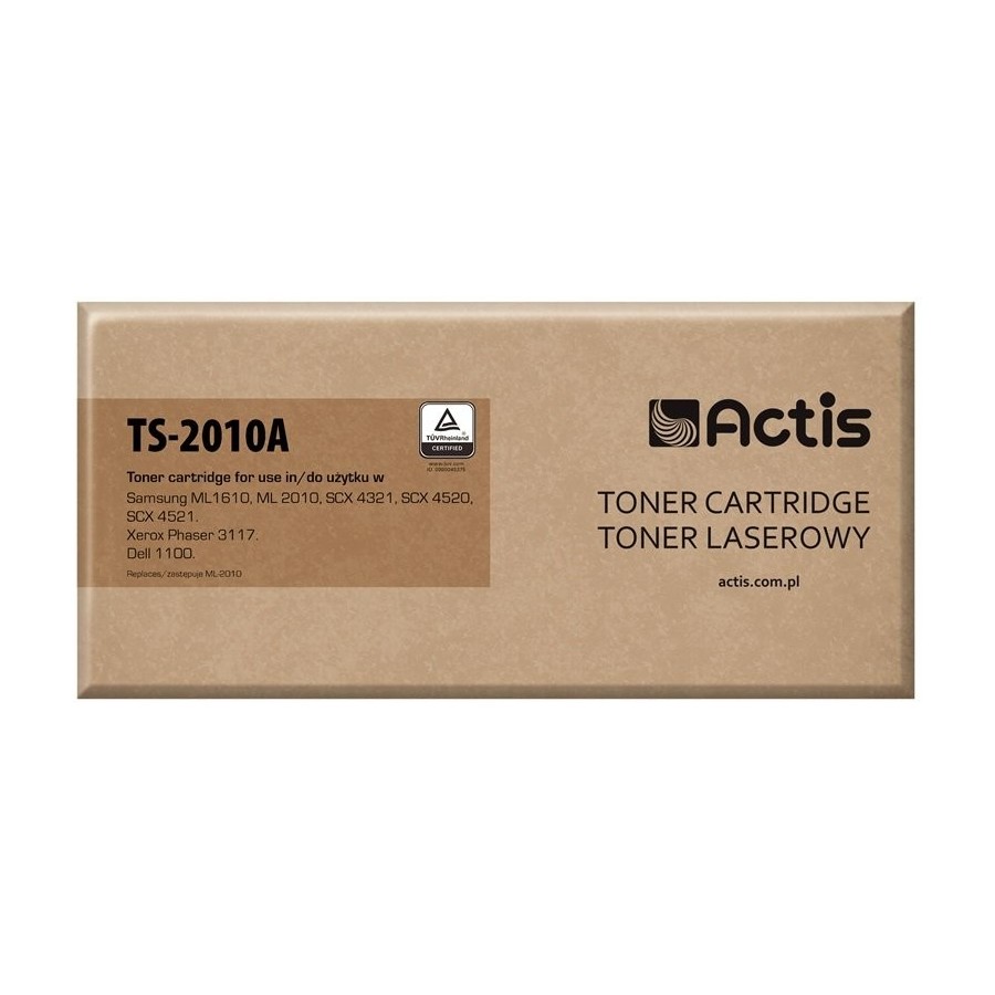 Actis cartucho de tóner ts-2010a (recambio samsung ml-1610d2/ml-2010d3 estándar 3000 páginas negro)