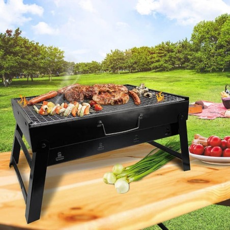 Parrilla plegable en maletín de transporte  43x29x22 cm maestro mr-1010