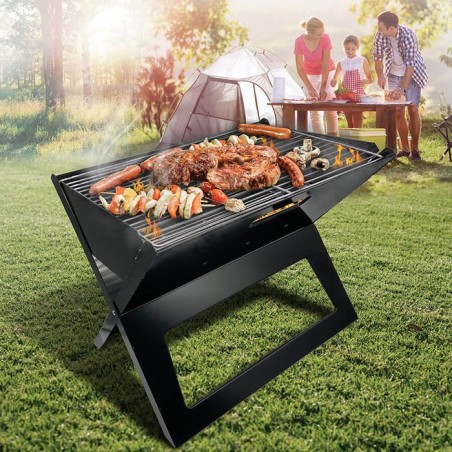Parrilla plegable en maletín 45x30x35 cm maestro mr-1011