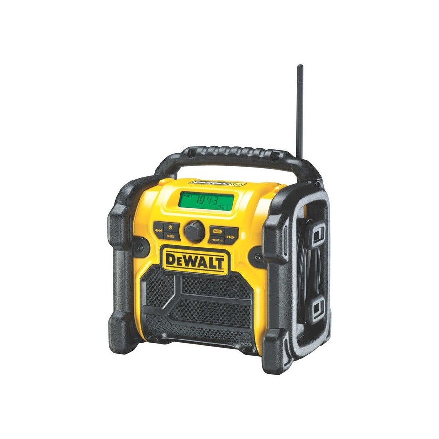 Radio dewalt dcr020-qw  portátil digital negro, amarillo