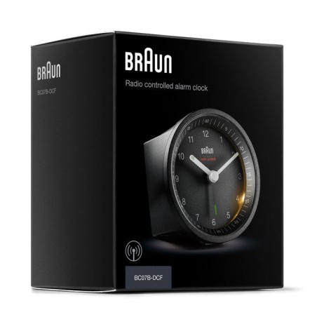 Braun bc07 reloj despertador analógico negro