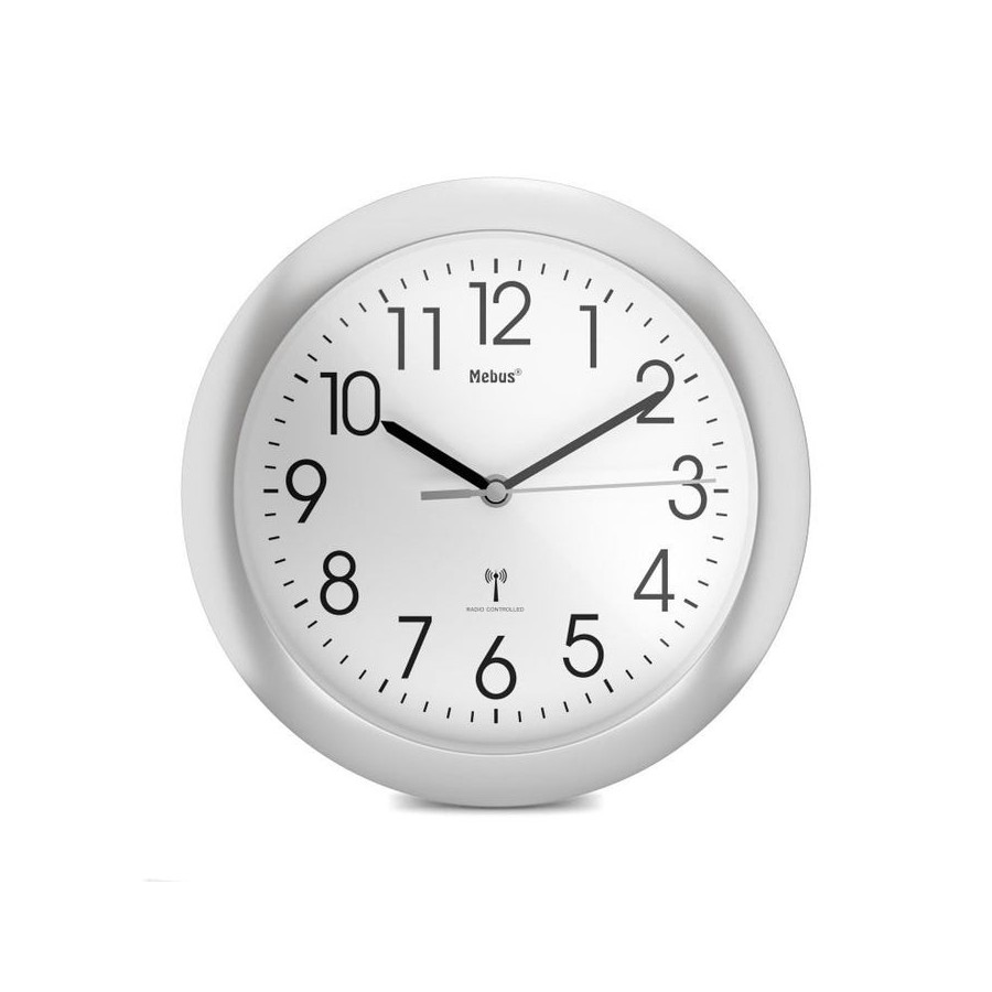 Mebus 52451 reloj de mesa o pared reloj digital alrededor blanco