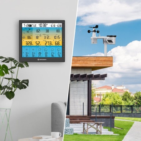 Bresser optics 7003220 estación meteorológica digital negro lcd batería/solar wifi