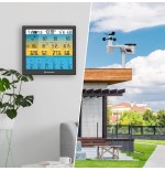 Bresser optics 7003220 estación meteorológica digital negro lcd batería/solar wifi