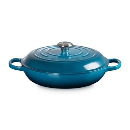 Le creuset signature shallow casserole round 30cm deep teal (21180306422430)