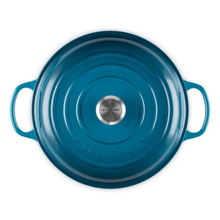 Le creuset signature shallow casserole round 30cm deep teal (21180306422430)