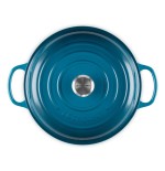 Le creuset signature shallow casserole round 30cm deep teal (21180306422430)