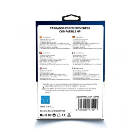 Eightt cargador especifico compatible con hp 90w 19v 4.74a
