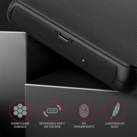 Axagon ee25-slc caja para disco duro externo ssd negro 2.5"