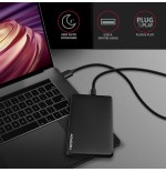 Axagon ee25-slc caja para disco duro externo ssd negro 2.5"