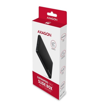 Axagon ee25-slc caja para disco duro externo ssd negro 2.5"