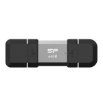 Silicon power 64 gb, usb type-a and tipo c flash drive, mobile c51, silver