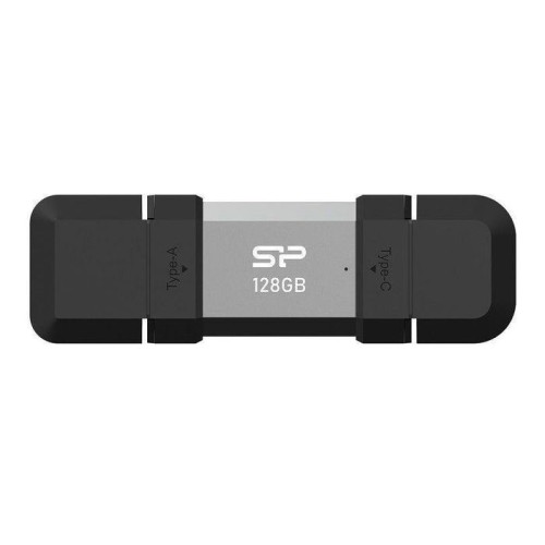 Silicon power 128 gb, usb type-a and tipo c flash drive, mobile c51, silver