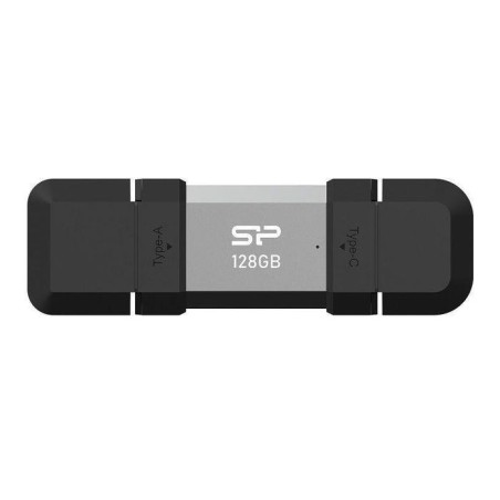 Silicon power 128 gb, usb type-a and tipo c flash drive, mobile c51, silver