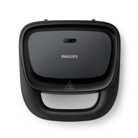 Sandwichera philips hd2330 90, 750 w, pies antideslizantes, negro