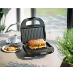 Sandwichera philips hd2330 90, 750 w, pies antideslizantes, negro