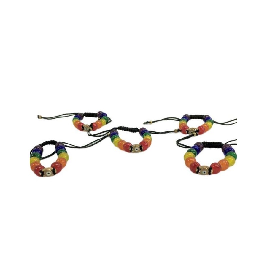 Pride - pulsera con ojo turco y bandera lgbt