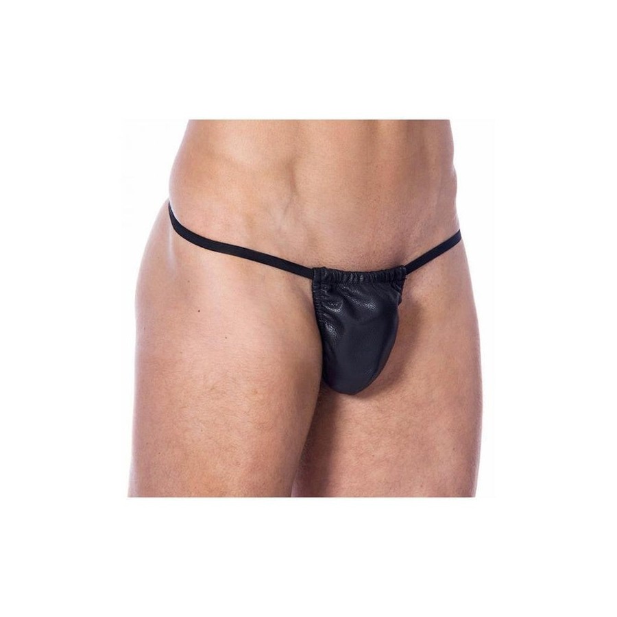 Tanga de cuero elástico talla única