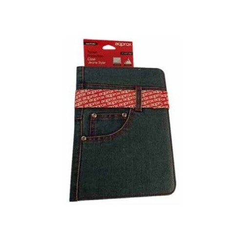 Approx funda universal tablet  9'' a 10.1'' nylon blue jeans