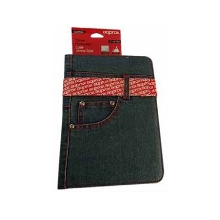 Approx funda universal tablet  9'' a 10.1'' nylon blue jeans