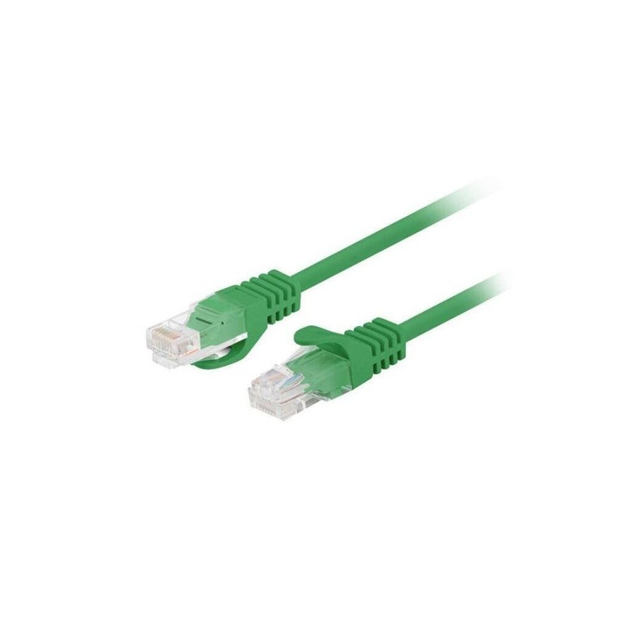 Cable lanberg de red cat.5e utp 1m verde 10-pack