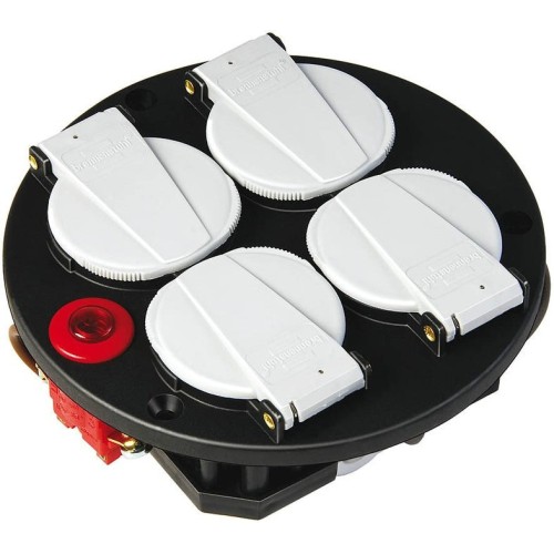 Conjunto base de enchufe de 4 vías ip20 230v/16a termostato con lámpara de control
