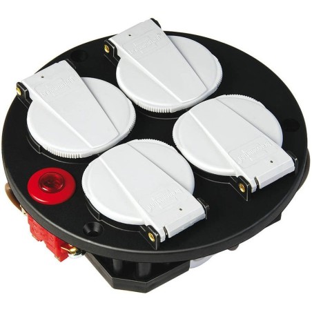 Conjunto base de enchufe de 4 vías ip20 230v/16a termostato con lámpara de control