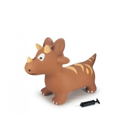 Dinosaurio saltarín con bomba marrón jamara