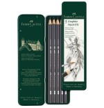 Faber-castell 117805 . estuche de metal con 5 lápices graphite aquarelle en 2b, 4b, 6b, 8b, 10b, 12b